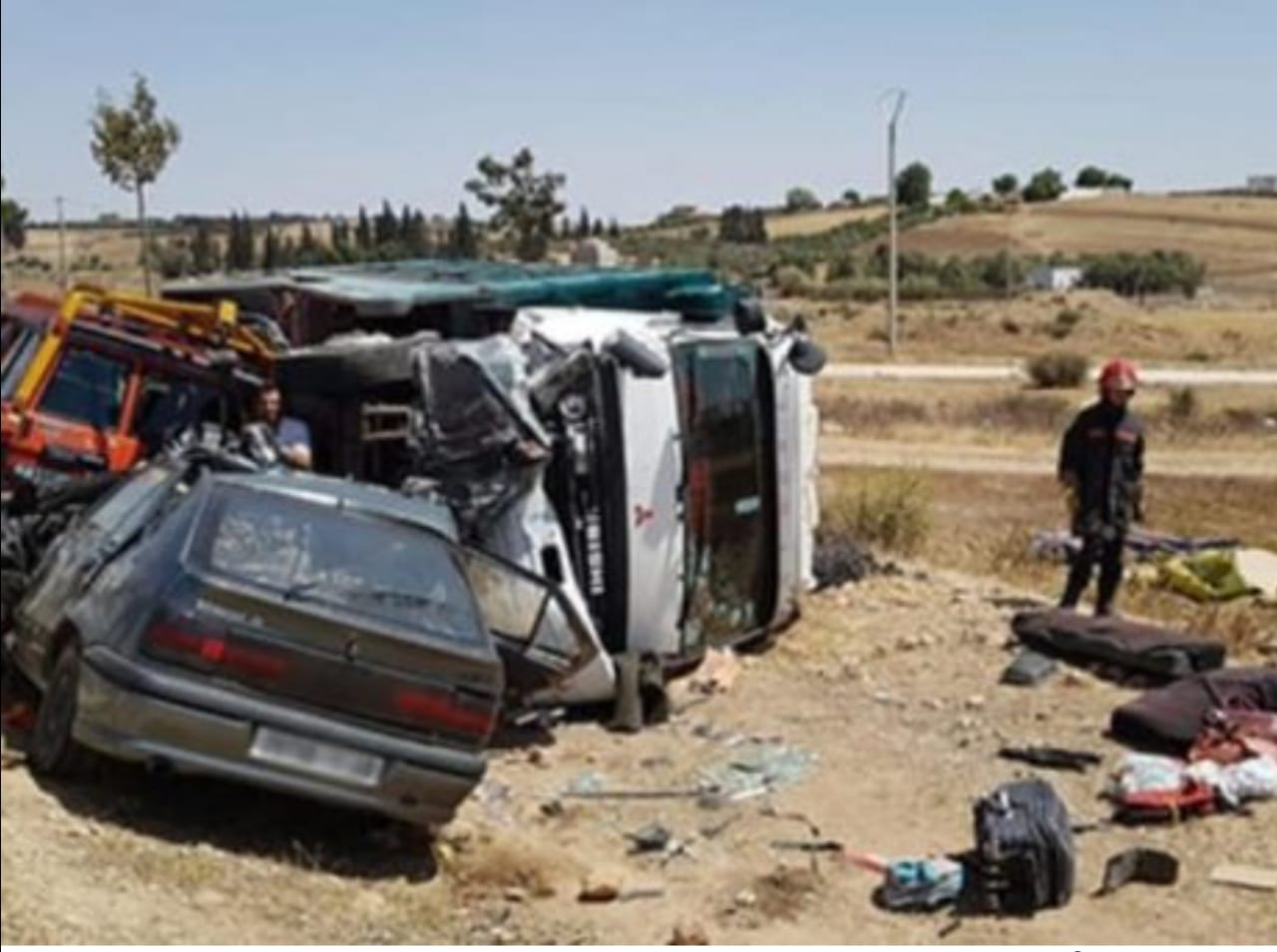 فكيك…ضابط شرطة يلفظ أنفاسه الأخيرة في حادثة سير مروعة