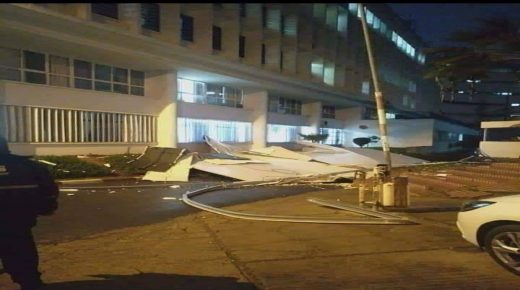 الرباط.. الأمطار والرياح تتسبب في انهيار جزء من سقف جناح بالمستشفى الجامعي ابن سينا