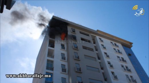 حصري.. حريق يشب بشقة سكنية في عمارة بتقاطع زنقة مولاي عبدالله وشارع الاستقلال بمدينة القنيطرة