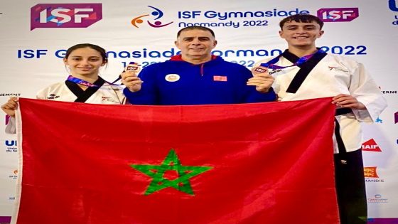 النخبة الوطنية المدرسية للتايكوندو تنتزع ميداليتين نحاسيتين خلال دورة الجمنازياد العالمية بفرنسا