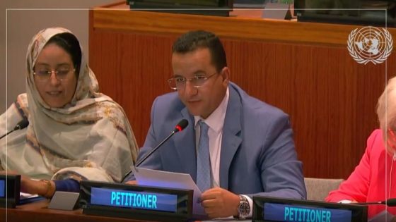 مولاي إبراهيم شريف رئيس مجلس جماعة السمارة يشارك في أشغال اللجنة الرابعة التابعة للجمعية العام للأمم المتحدة