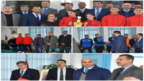 عامل عمالة المضيق الفنيدق يستقبل الأبطال المتوجين في المجال الرياضي
