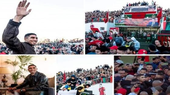 الدولي المغربي أشرف حكيمي يتفاعل بإيجابية و فرح مع استقباله التاريخي بمدينة القصر الكبير
