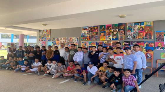القصر الكبير : تلاميذ يبدعون لوحات تراثية وفنية في شهر التراث