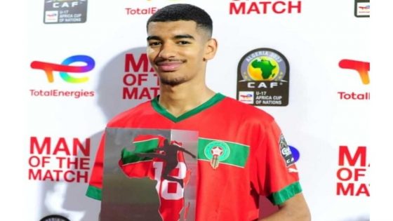 زكرياء الوزان احسن لاعب في لقاء المنتخب الوطني لاقل من 17 سنة ونظيره الجزائري