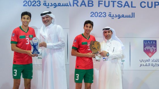 إضافة لفوزه برجل المقابلة النهائية.. المغربي أنس العيان يفوز بجائزة أفضل لاعب في كأس العرب للفوتسال (السعودية 2023)