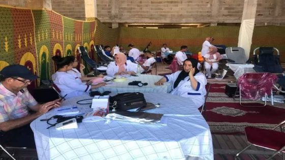 400 متبرع باقاليم خريبكة من الساعة 9صباحا الى 21 ليلا