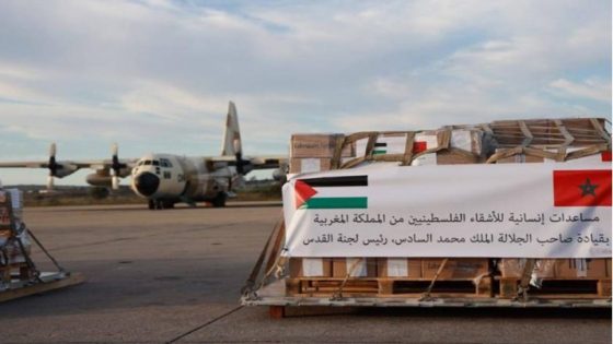 وصول طائرتين عسكريتين مغربيتين إلى مطار العريش محملتين بمساعدات لقطاع غزة