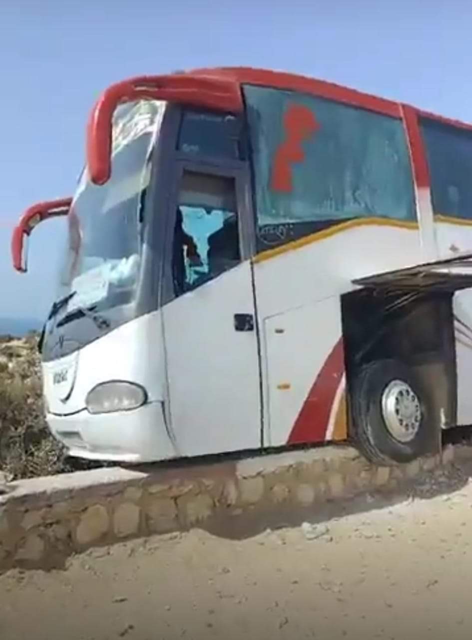 مدينة اسفي إنحراف حافلة للمسافرين بطريق الجرف جنوب أسفي متجهة نحو الصويرة