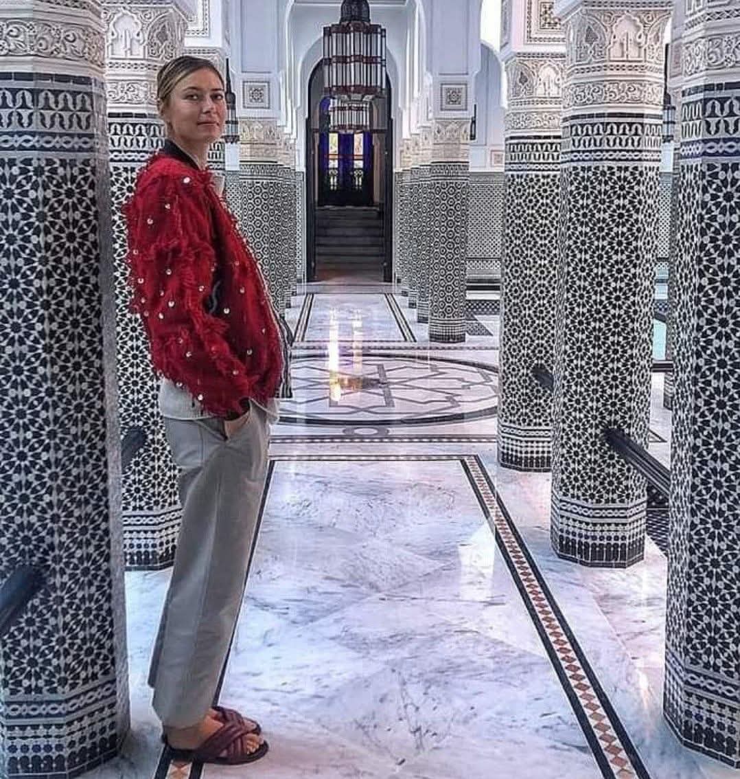الحسناء ماريا شارابوفا لاعبة التنس الروسية في المملكة المغربية .