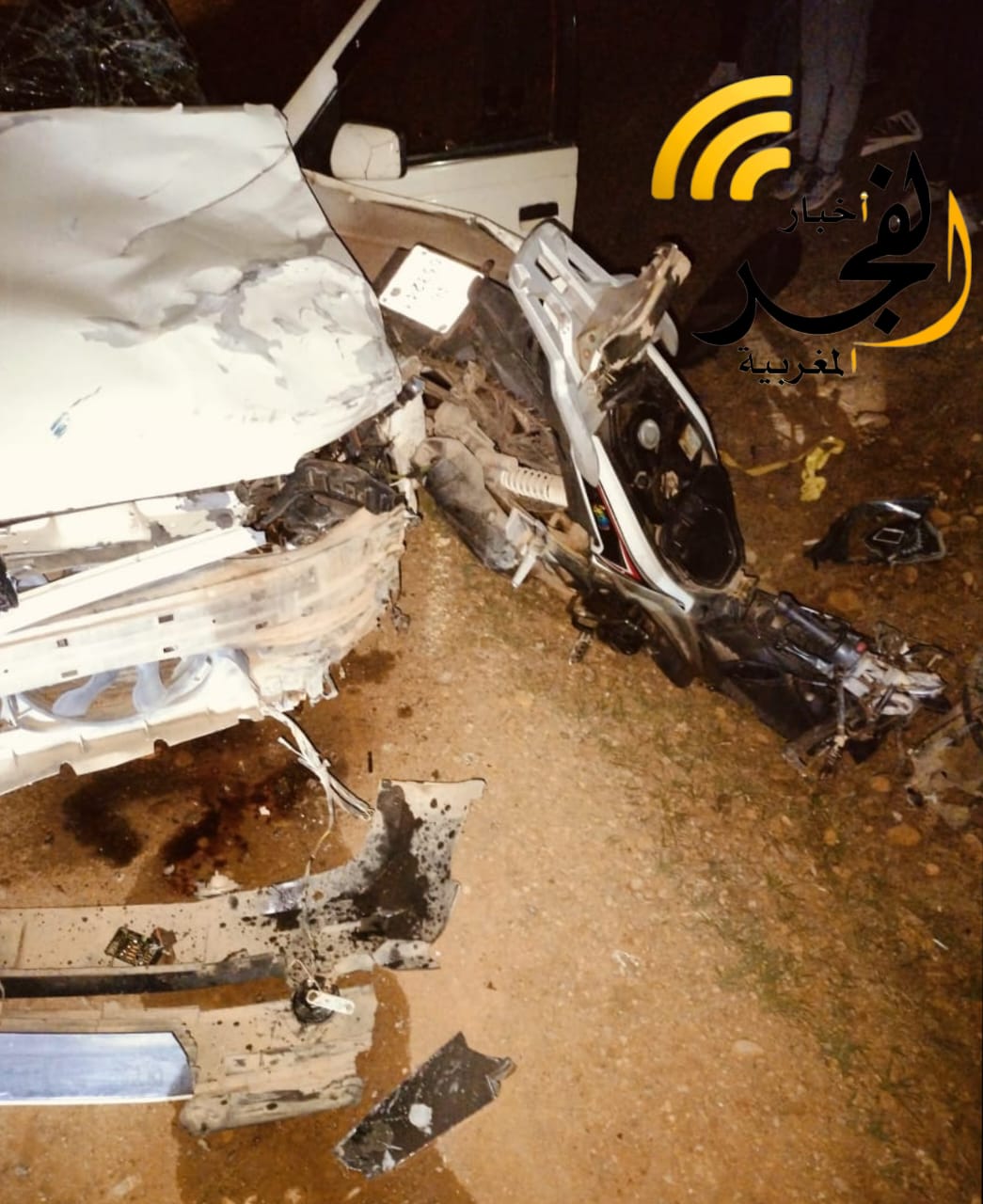 ح ادثة س ير خط يرة أدت إلى وف اة صاحب الدراجة نارية بطريق رابطة بين مركز جماعة عين الجوهرة وجمعة بوخلخال