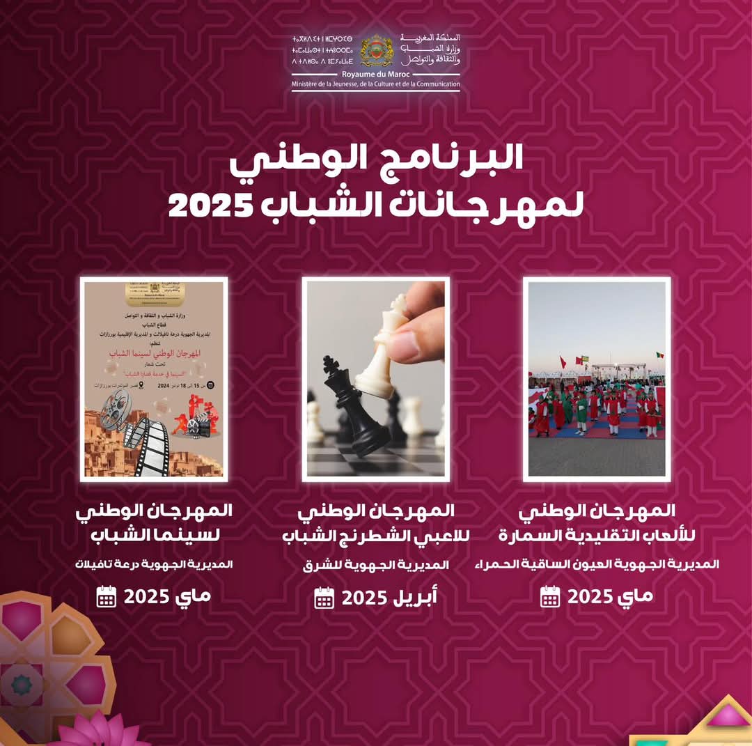 البرنامج الوطني لمهرجانات الشباب لسنة 2025