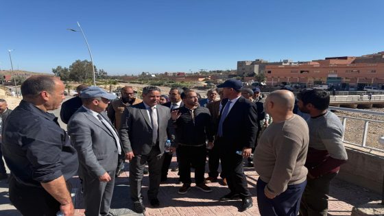 عامل إقليم شيشاوة بوعبيد الكراب بإمنتانوت لتتبع أشغال المشاريع المنجزة والمشاريع في إطار الإنجاز