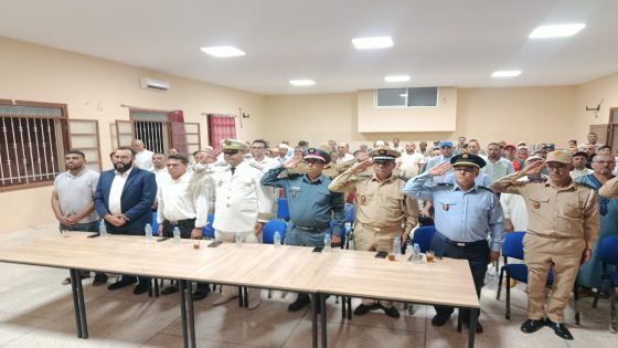 قائد قيادة فروكة مجاط عمالة إقليم شيشاوة يترأس مراسيم الإنصات للخطاب الملكي السامي بمناسبة الذكرى 27 لعيد العرش المجيد بدار الشباب بمجاط