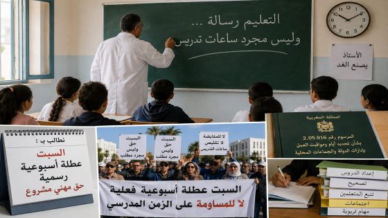 السبت حق مهني لا منّة إدارية التعليم يرفض معادلة العطلة على حساب التدريس