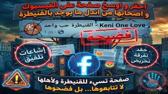 ردّ على تطاول صفحة «القنيطرة حب واحد»