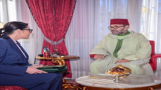 الملك محمد السادس نصره الله يستقبل السيدة فاطمة الزهراء المنصوري